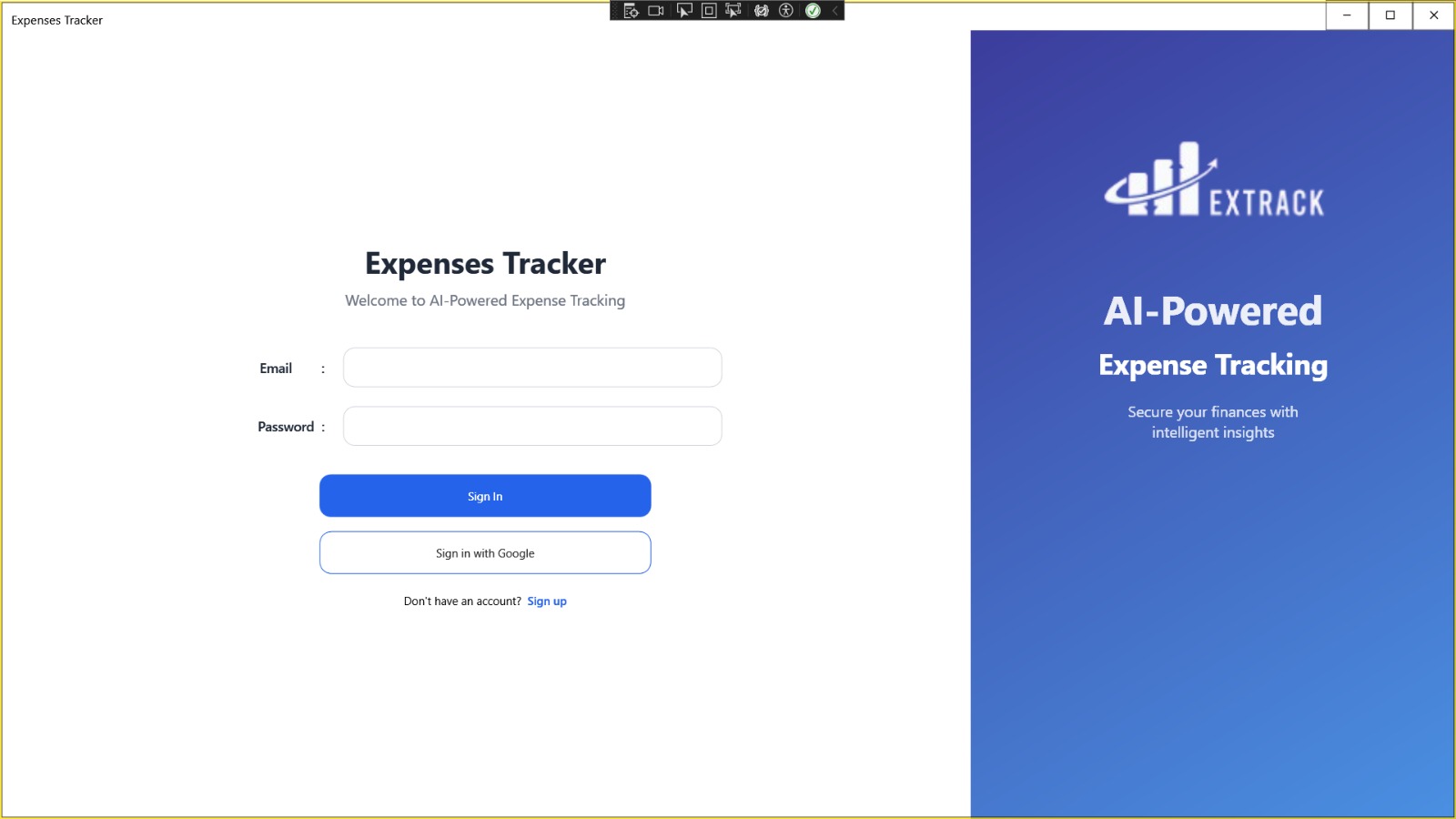 ExpensesTracker Desktop Screenshot 2